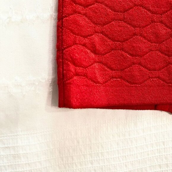 NWT DIANE VON FURSTENBERG DEPT RAY RED WRAP HONEYCOMB KNIT DRESS - S - Picture 8 of 9